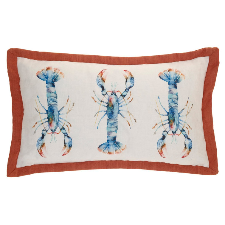 Voyage Maison Crustaceans Feathers Animal Print Rectangular Scatter